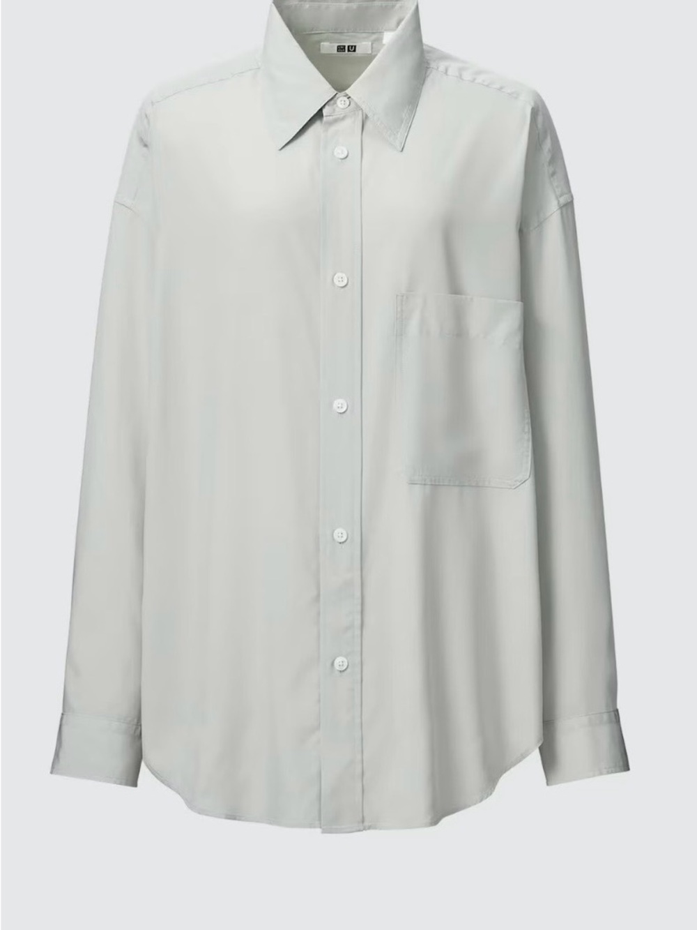 UNIQLO Pale Sage Green Oversized Button Up Shirt Size S.